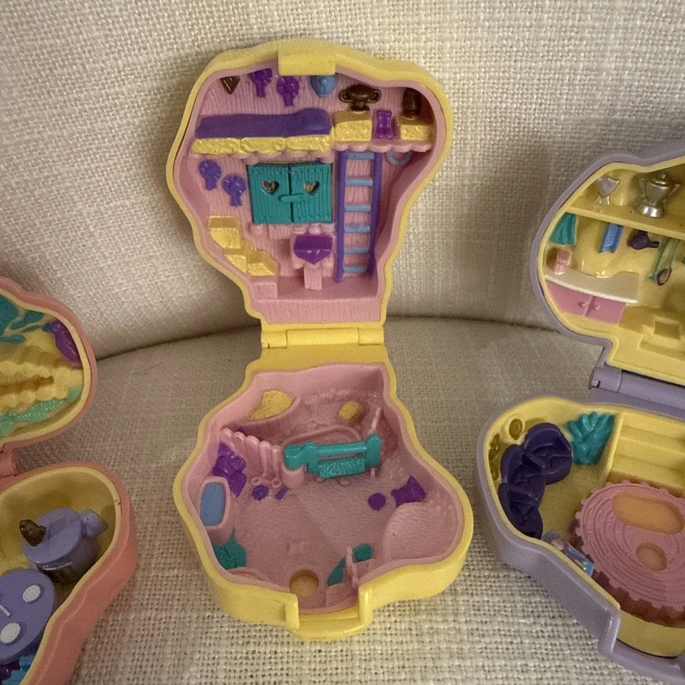 VTG 1994 Polly Pocket Pony Ridin', Dog Show,‎ Koala Picnic Pet Parade Compacts